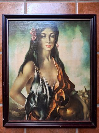 Antiguo cuadro mujer