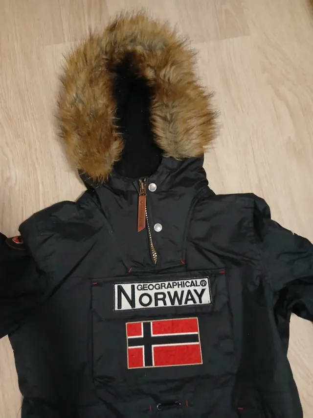 Abrigo Geographical Norway 14 Años Negro