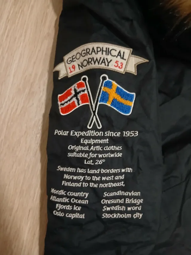 Abrigo Geographical Norway 14 Años Negro