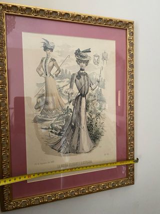 Lámina antigua La Moda Elegante Ilustrada 1901