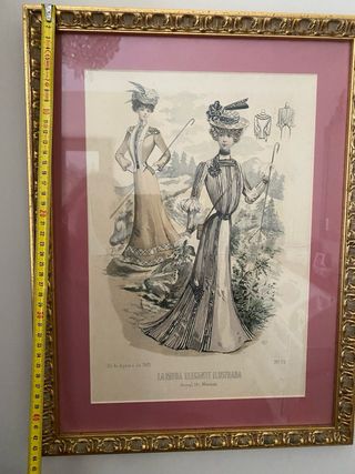 Lámina antigua La Moda Elegante Ilustrada 1901