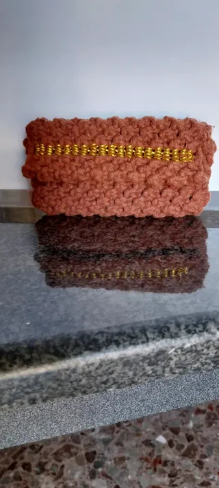 Portafoglio macramè fatto a mano