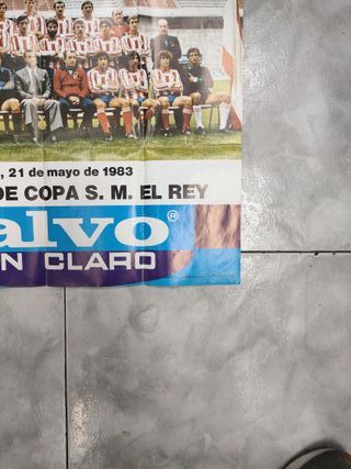 Cartel Semifinal Copa del Rey 1983 Sporting Gijon,