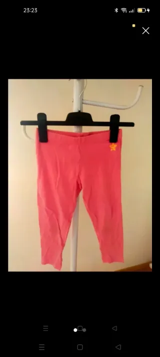 Leggings niña 7-8 años rosa estrella