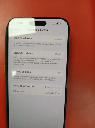 iPhone 16 Pro Max 256GB Barra nera 100%