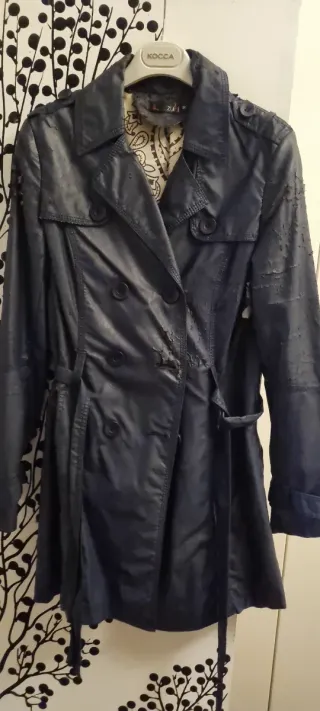 Impermeabile blu scuro