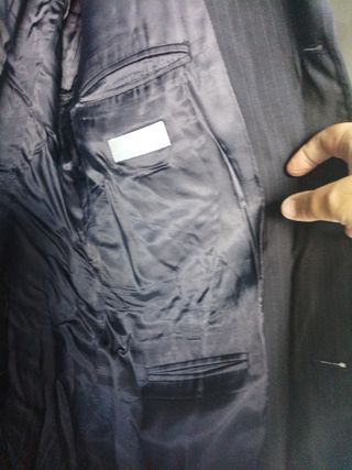 Traje de caballero azul raya diplomática
