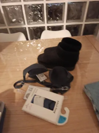 Set di abbigliamento e stivali nero/grigio