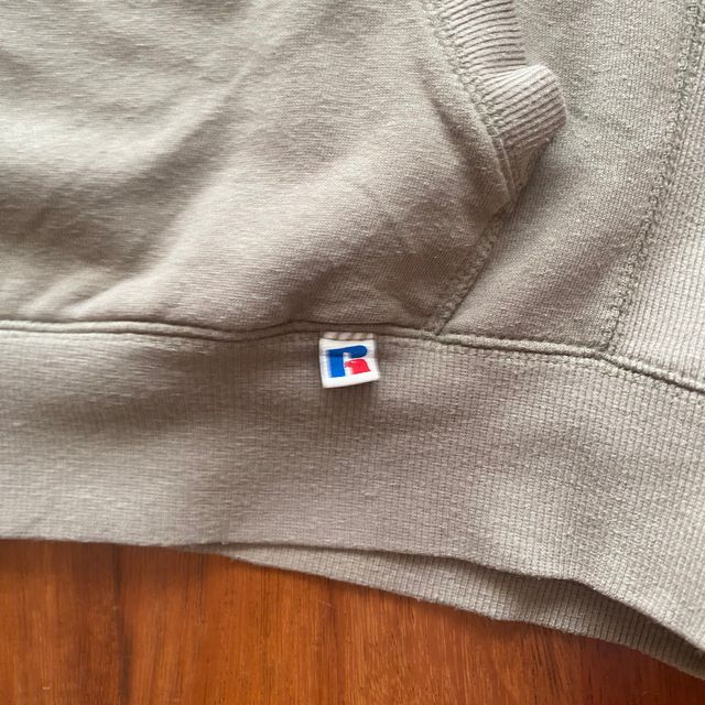 Russell Hoodie Light Green Big Logo Vintage Retro