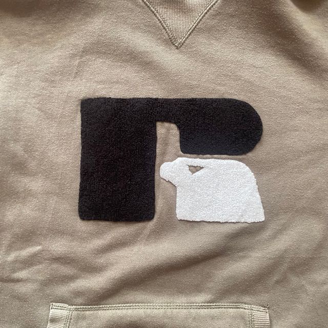 Russell Hoodie Light Green Big Logo Vintage Retro