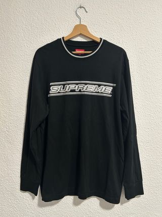 Camiseta Supreme manga larga negra