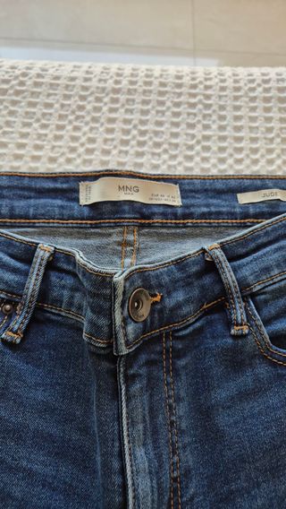 Pantalón Vaquero Mango Azul Oscuro Ajustado