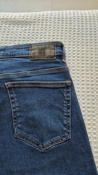 Pantalón Vaquero Mango Azul Oscuro Ajustado