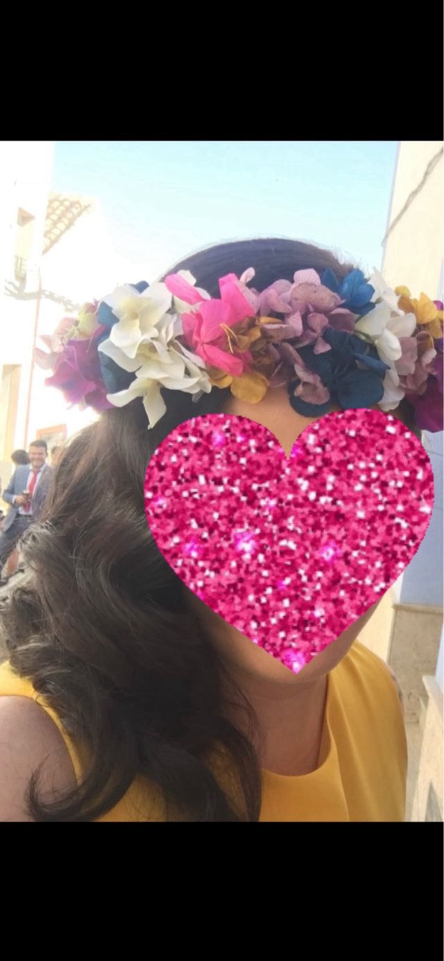 Tiara de flores preservadas para evento
