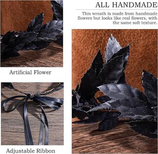 Corona Laurel Griega Negra