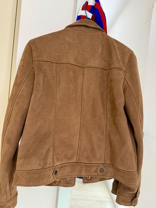 Chaqueta Biker Suede Marrón Camaïeu