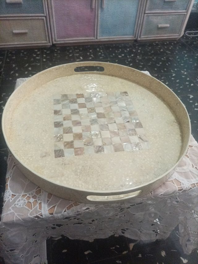 Bandeja decorativa redonda