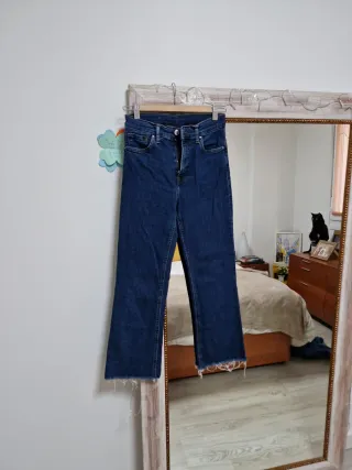Vaqueros Mango T36 Culotte Deshilachados