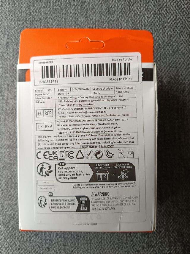 Altavoz Mini Bluetooth Azul Púrpura