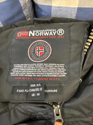 Cazadora Geographical Norway Negra 3L 12/14
