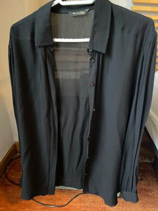 Camisa negra Massimo Dutti