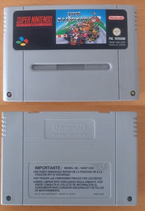 Super Nintendo SNES Super Mario Kart PAL B Esp