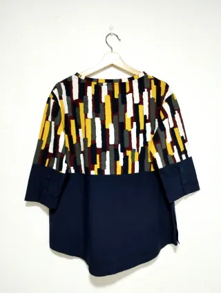 Camisa COS Mujer Azul Multicolor