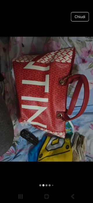 Borsa Mario Valentino rossa e bianca