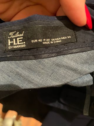Traje de chaqueta azul de caballero