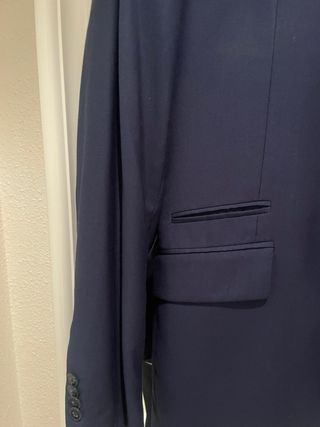 Traje de chaqueta azul de caballero