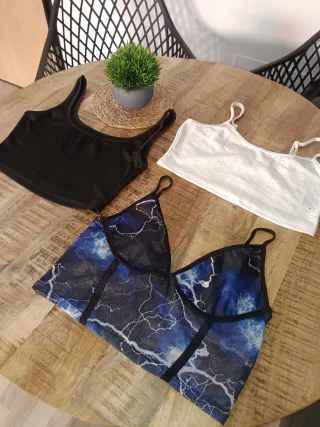 Lote 3 Crop Tops Mujer Talla XS