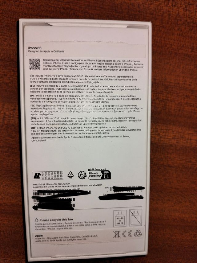 Caja iPhone 16