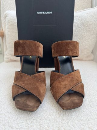 Sandalias Saint Laurent Marrón Talla 38