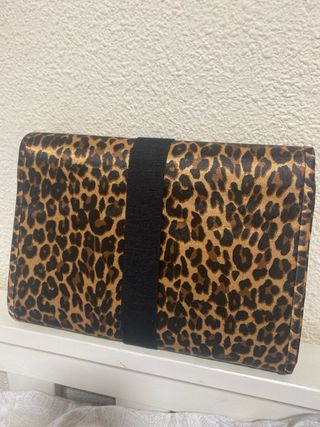 Bolso fiesta leopardo con lazo negro