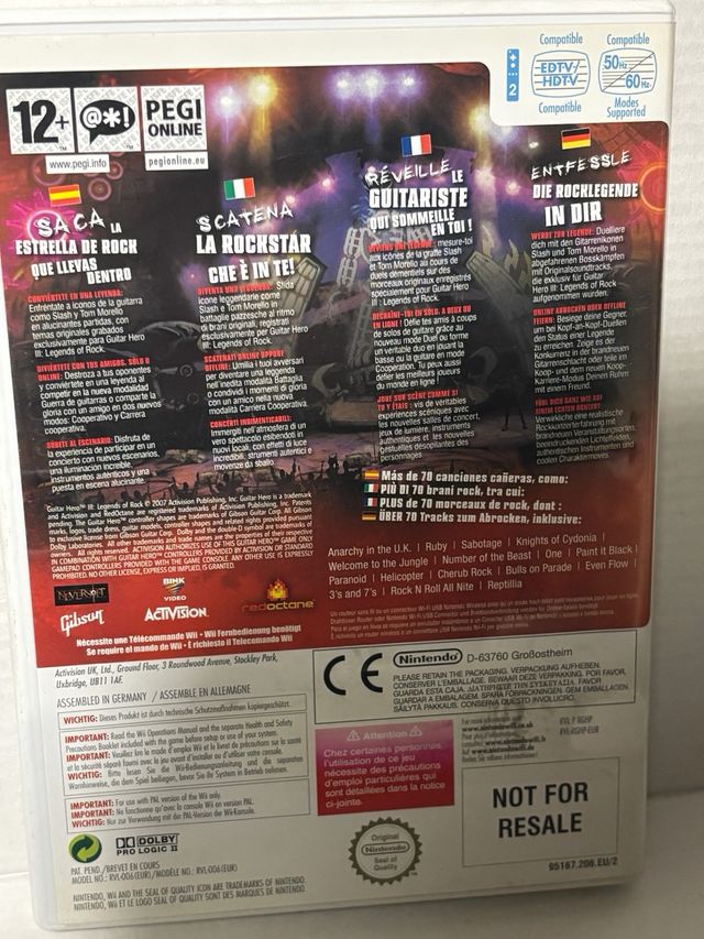 Chitarra Hero III Legends Rock Wii (Chitarra rotta)