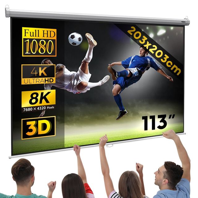 Pantalla Proyector Jago 203x203 cm Full HD 4K 8K 3