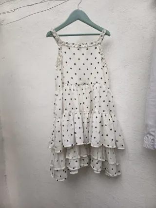 Vestido niña lunares volantes 10-12 años