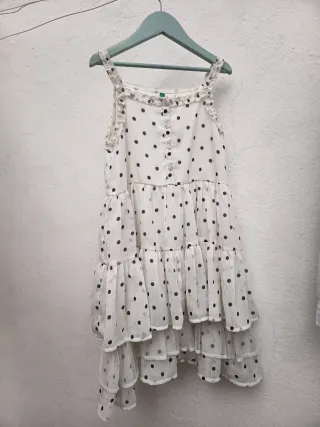 Vestido niña lunares volantes 10-12 años