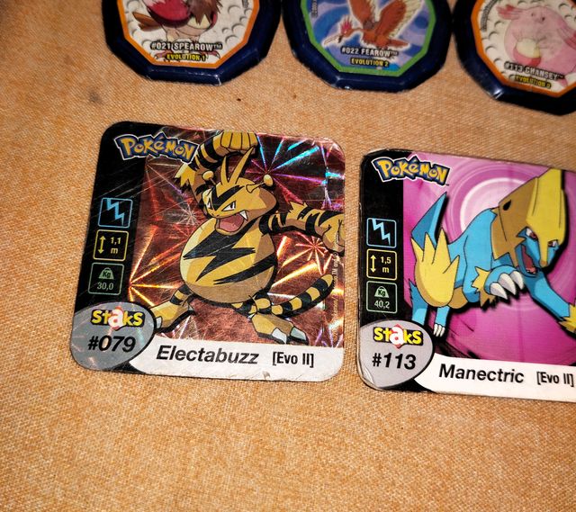 Tazos Pokémon chaps Antiguos Colección