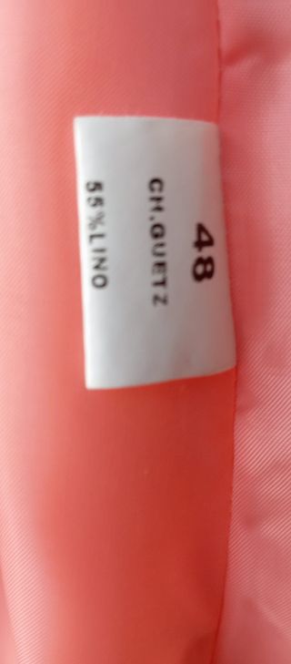 Americana Lino 4x4 Talla 48 Naranja