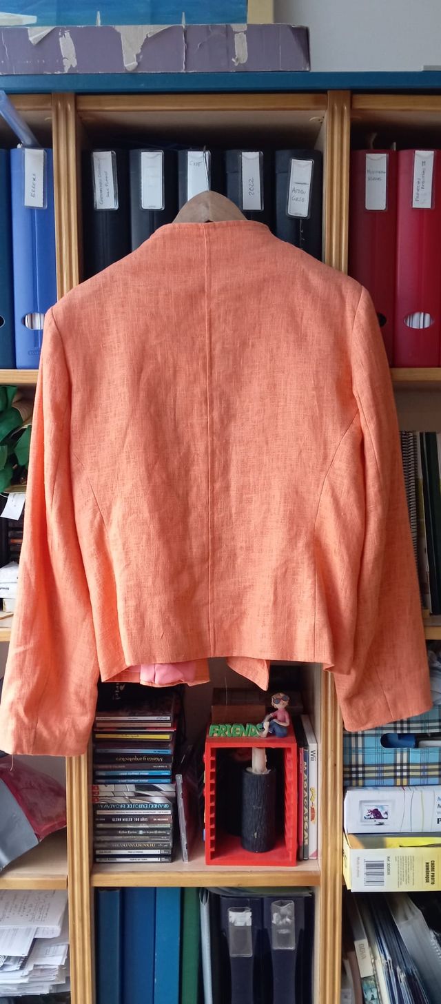 Americana Lino 4x4 Talla 48 Naranja