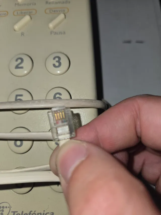 Teléfono fijo Forma beige