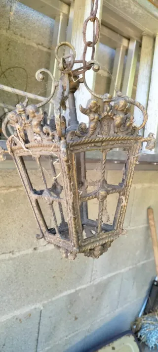 Farolillo Antiguo de Cobre