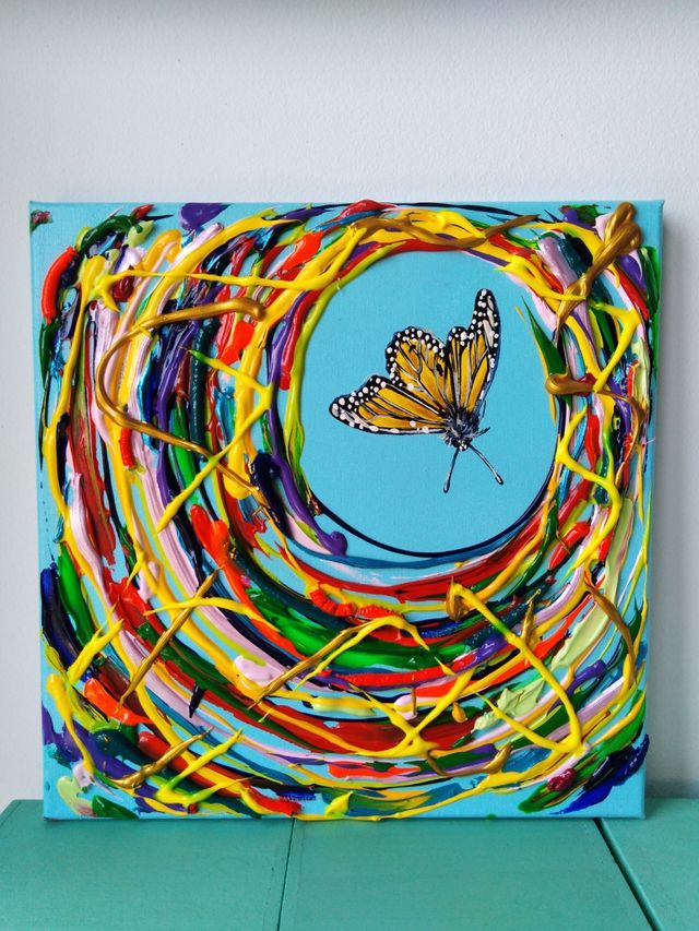 Cuadro Mariposa Abstracta
