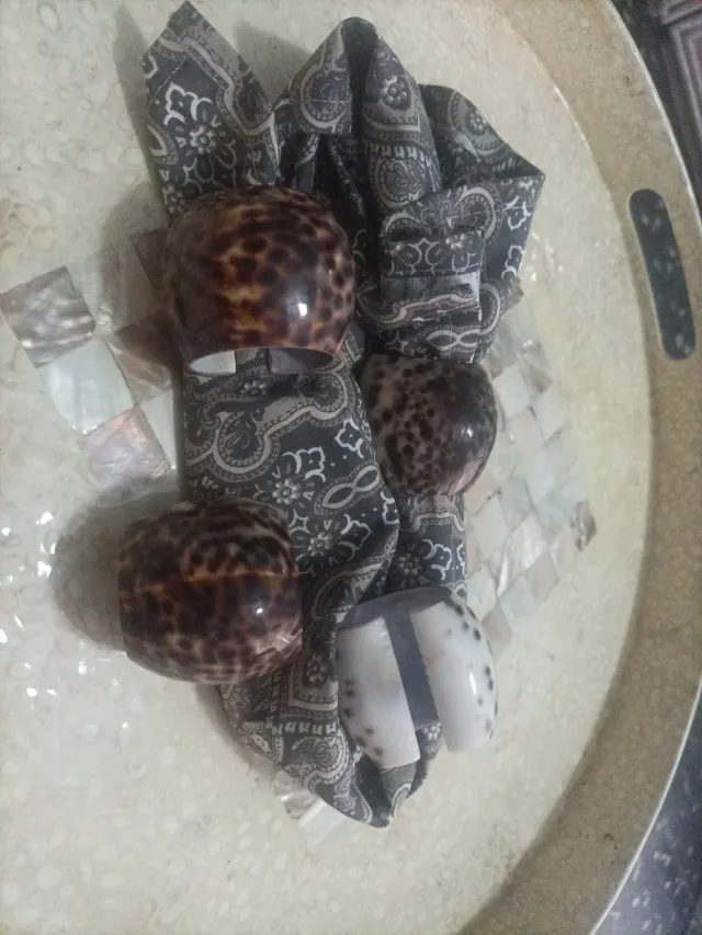 Porta servilletas conchas marinas