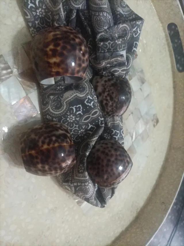 Porta servilletas conchas marinas