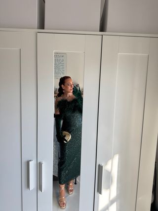 Vestido Rocio Osorno invitada fiesta verde
