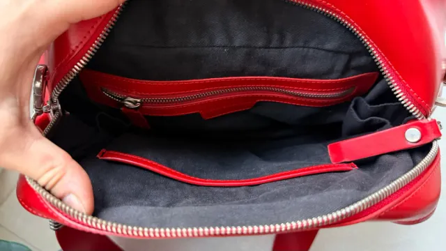 Bolso Piel Rojo Diesel Black Gold