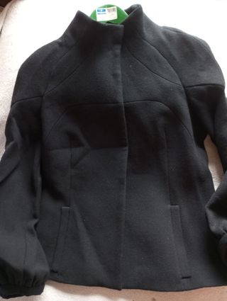 Chaquetón de lana negro