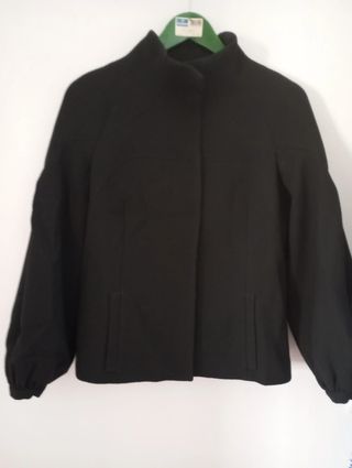 Chaquetón de lana negro